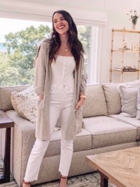 Donni Ribbed Oversized Open Front Cardigan w/Pockets One Size Fits All (osfa)